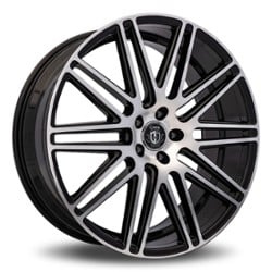 Curva C50 22x9 5x120 33 ET 72.56 CB Black with Machined Face