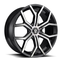 Dub Royalty (S209) 22x9.5 5x112 32 ET 72.56 CB Gloss Machined Double Dark TInt