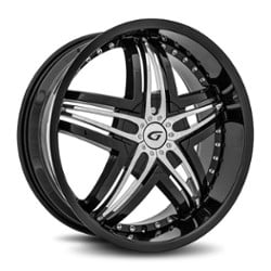 Diablo Blitz 20x8.5 Blank 5 Lug/Blank 6 Lug 20 ET 73.1 CB Black Chrome Inserts