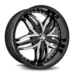 Diablo Angel 20x8.5 Blank 5 Lug/Blank 6 Lug 20 ET 73.1 CB Black Chrome Inserts