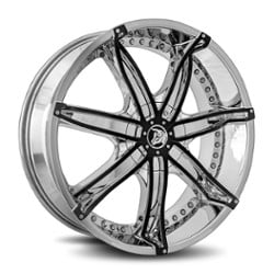 Diablo DNA 24x10 Blank 5 Lug/Blank 6 Lug 12 ET 73.1 CB Chrome Black Inserts