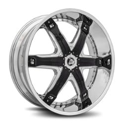 Diablo Fury 24x10 Blank 5 Lug/Blank 6 Lug 12 ET 73.1 CB Chrome