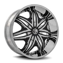 Diablo Morpheus 24x10 Blank 5 Lug/Blank 6 Lug 35 ET 78.1 CB Chrome Black Inserts