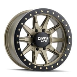 Dirty Life 9304 DT-2 Simulated Beadlock 17x9 5x127 -38 ET 78.1 CB Satin Gold