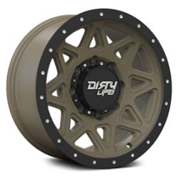 Dirty Life Theory 9305 17x9 5x127 -12 ET 78.1 CB Matte Gold w/ Matte Black lip