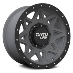 Dirty Life Theory 9305 17x9 5x127 -12 ET 78.1 CB Matte Gunmetal w/ Matte Black lip