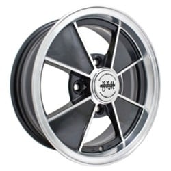 Empi VW BRM 4-Lug 15x4.5 15 ET 73 CB Gloss Black/Polished Lip/Spokes