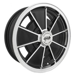 Empi VW BRM 5-Lug 15x5 14 ET 73 CB Gloss Black/Polished Lip/Spokes