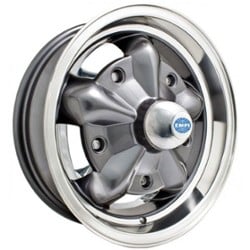 Empi Torque Star 15x5 16 ET 73 CB Anthracite/Polished Lip