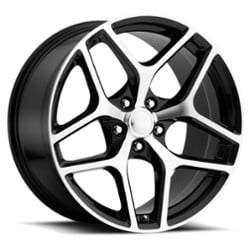 Factory Reproductions FR 27F Z28 Camaro 20x10 5x120 23 ET 66.9 CB Black Machine Face