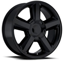 Factory Reproductions FR 31 Chevy Tahoe 20x8.5 6x139.7 30 ET 78.1 CB Gloss Black