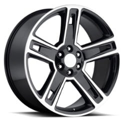 Factory Reproductions FR 34 Chevy Silverado 22x9 6x139.7 24 ET 78.1 CB Silverado Black Machine Face