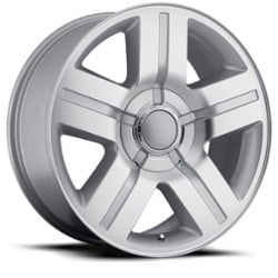 Factory Reproductions FR 37 Chevy TX Silverado 20x8.5 5x127 0 ET 78.1 CB Silverado Silver Machine Face