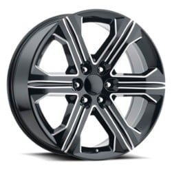 Factory Reproductions FR 47 2018 Sierra 22x9 6x139.7 24 ET 78.1 CB Black Ball Milled