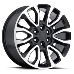 Factory Reproductions FR 53 Ford Raptor 20x9 6x135 30 ET 87 CB Black Machine Face