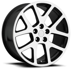 Factory Reproductions FR 64 Jeep Viper 20x9 5x115 18 ET 71.5 CB Black Machine Face