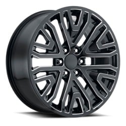 Factory Reproductions FR93 GMC MeshSplit 22x9 6x139.7 28 ET 78.1 CB Gloss Black Milled