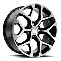 Factory Reproductions FR 59 Chevy Snowflake 24x10 6x139.7 24 ET 78.1 CB Black Machine Face