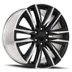 Factory Reproductions FR 90 Escalade Sport 22x9 6x139.7 28 ET 78.1 CB Black Polished