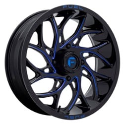 Fuel UTV D778 Runner 18x7 4x137 13 ET 110.2 CB Gloss Black Milled Candy Blue