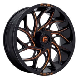 Fuel UTV D780 Runner 18x7 4x137 13 ET 110.2 CB Gloss Black Milled Orange