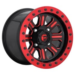 Fuel UTV Hardline BL D911 15x10 4x156 25 ET 132 CB Gloss Black w/ Candy Red