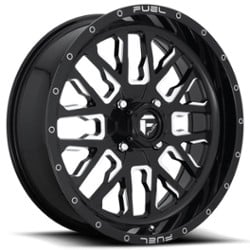 Fuel UTV Stroke D611 18x7 4x156 13 ET 132 CB Gloss Black / Milled