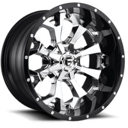 Fuel Assault D246 20x12 8x170 -43 ET 125.1 CB Chrome Face with Gloss Black Lip