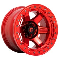 Fuel Block D123 17x8.5 6x135 0 ET 87.1 CB Candy Red With Candy Red Ring