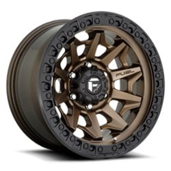 Fuel Covert D696 15x8 6x139.7 -19 ET 108 CB Matte Bronze with Black Bead Ring