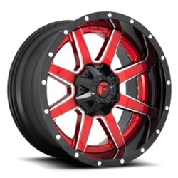 Fuel D250 Maverick 20x10 5x127/5x139.7 -19 ET 87.1 CB Candy Red w/Black Lip