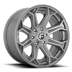 Fuel D705 Siege 22x10 6x139.7 -18 ET 106.1 CB Brushed Gunmetal Tinted Clear