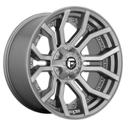 Fuel D713 Rage 24x12 6x135/6x139.7 -44 ET 106.1 CB Platinum Brushed Gunmetal Tinted Clear