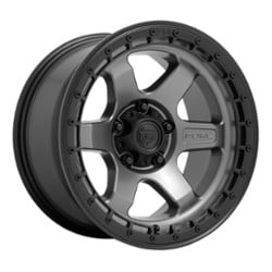 Fuel D752 Block 17x9 6x120 1 ET 67 CB Matte Gunmetal w/Black Ring