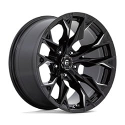 Fuel D803 Flame 5 24x12 5x127 -44 ET 71.5 CB Gloss Black Milled