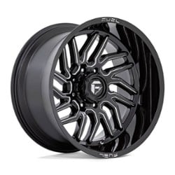 Fuel D807 Hurricane 24x12 5x127 -44 ET 71.5 CB Gloss Black Milled