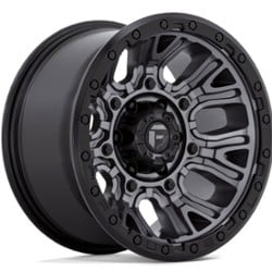 Fuel D825 Traction 17x9 5x127 -12 ET 71.5 CB Matte Gunmetal w/Black Ring