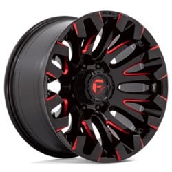 Fuel D829 Quake 18x9 5x139.7 1 ET 78.1 CB Gloss Black Milled Red Tint