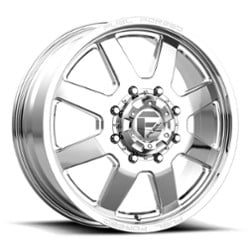 Fuel DE09 FF09D Dually 8 Front 24x8.25 8x165.1 105 ET 121.5 CB Polished