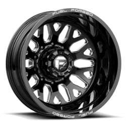 Fuel DE19 FF19D Dually Rear 24x8.25 10x225 -200 ET 170.1 CB Gloss Black Milled