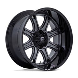 Fuel Darkstar FC853AB 22x10 6x135/6x139.7 10 ET 106.1 CB Matte Gunmetal w/Black Lip