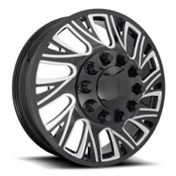 Fuel FF41 Dually Front 28x8.25 105 ET 170.1 CB Black Milled