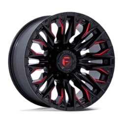 Fuel Flame 8 D823 20x10 8x180 -18 ET 124.2 CB Gloss Black Milled With Candy Red