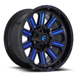 Fuel Hardline D646 18x9 5x114.3/5x127 -12 ET 78.1 CB Gloss Black with Candy Blue