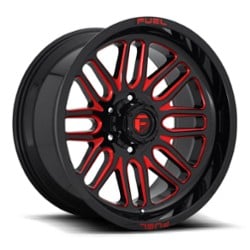 Fuel Ignite D663 20x9 5x127 1 ET 71.5 CB Gloss Black with Candy Red