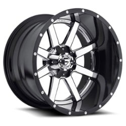 Fuel Maverick D260 20x12 6x135/6x139.7 -44 ET 106.4 CB Chrome with Gloss Black Lip