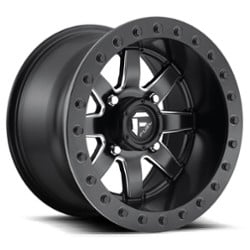 Fuel UTV Maverick D938 Beadlock UTV 14x8 4x137 0 ET 110.1 CB Black & Milled