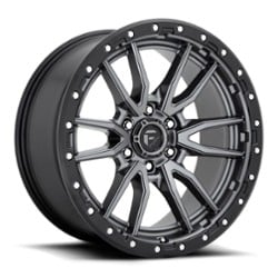 Fuel Rebel 6 D680 16x8 6x139.7 1 ET 106.1 CB Matte Gunmetal Black Bead Ring