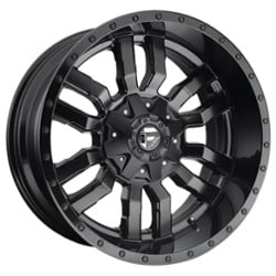 Fuel Sledge D596 18x9 5x114.3/5x127 1 ET 78.1 CB Matte Black with Gloss Black Lip