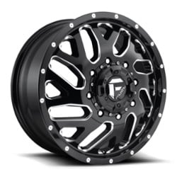 Fuel Triton Dually Front D581 20x8.25 8x165.1 105 ET 121.5 CB Gloss Black & Milled